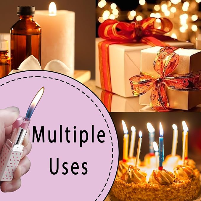 Pretty Cute Lighter Butane, Carving Soft Flame Lighter, Unique for Women Candles Gifts Camping BBQ (No Butane Fule) (03#)
