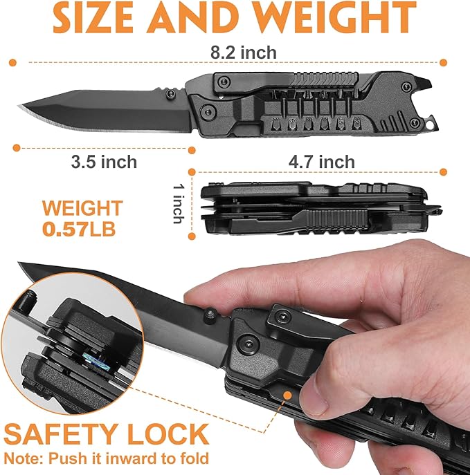 Pocket Knife 22 in 1 Multitool - Pocket Knife for Men, Gifts for Men Dad Husband, Multitool for Men - Christmas Birthday Gifts for Men, Stocking Stuffers for Men - Gift Idea for Camping, Outdoor