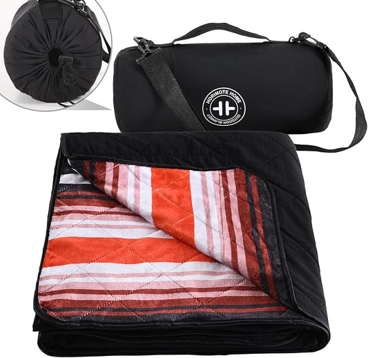 HORIMOTE HOME Outdoor Waterproof Camping Blanket, Extra Thick Flannel Fleece Warm for Cold Weather, Windproof Aztec Blankets Foldable for Stadium Picnic Dog Pet Car (INCA)