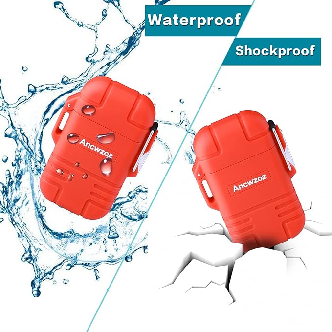 Lighter USB Rechargeable Lighter Outdoor Lighter Mini Lighter High-end Rechargeable Lighter for Garden Outdoor Activities (red)
