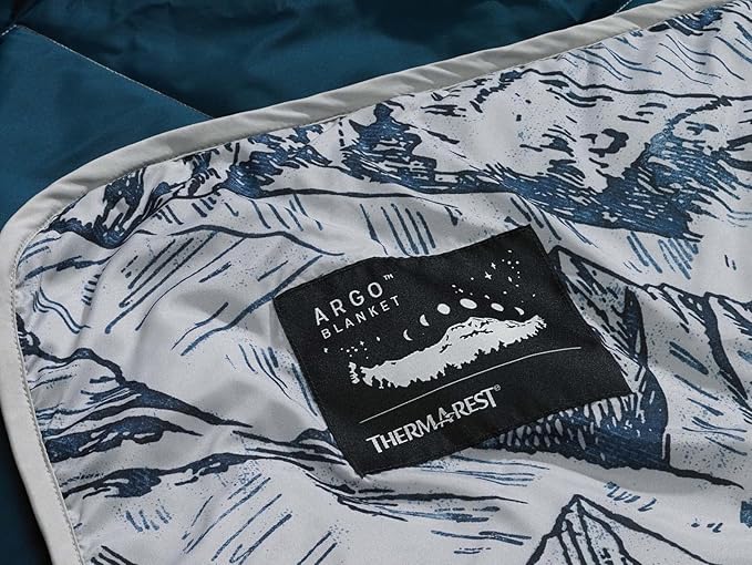 Therm-a-Rest Argo Insulated Camping and Backpacking Blanket, Valley View Print Full