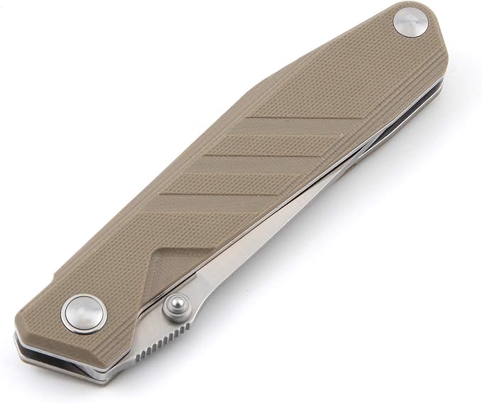 Sanrenmu 1158 Pocket Folding Blade Knife 8Cr13 Steel Blade G10 Handle