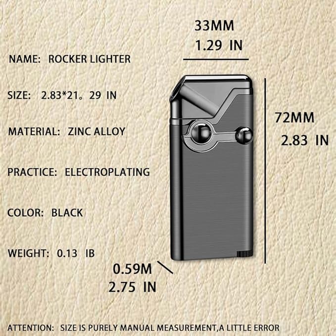 REDBMX Torch Lighter,Refillable Butane Lighter,Jet Lighter,Creative Rocker Cool Lighter,Windproof Portable Lighter Grill Camping Lighter Best Boyfriend Gifts(No Gas) (Black)