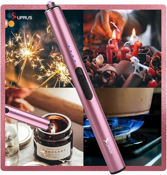 SUPRUS Electric Lighter Arc Windproof Flameless USB Lighter Rechargeable Lighter with Safety Lock