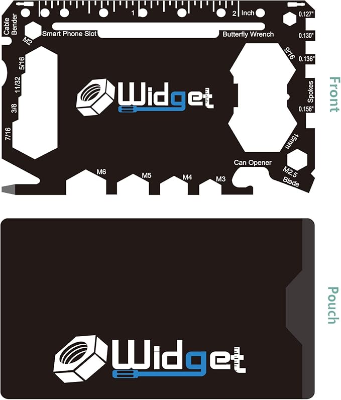 W4W, Multi purpose survival Pocket tool - Stocking Stuffers for Men Great Christmas gifts - Credit Card Wallet Size Ninja Multitool - 43 in 1 (Black)