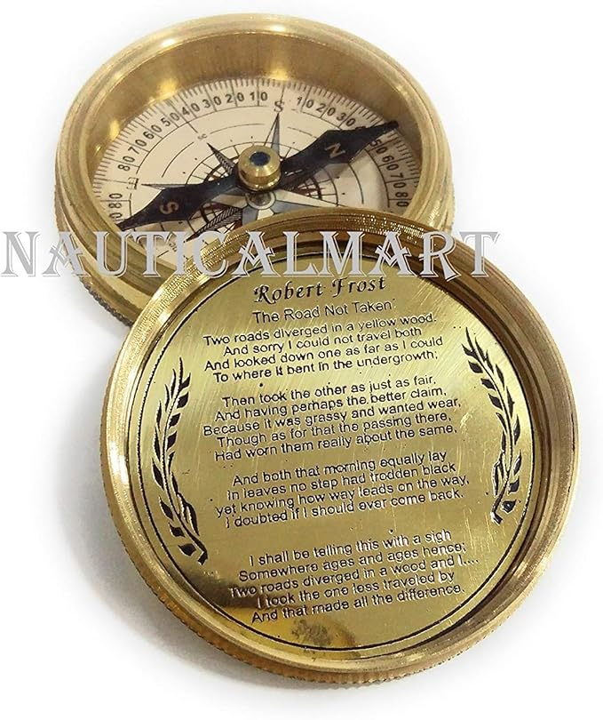 NauticalMart So You Can Always Find Your Way Back Home Brass Compass with Famous Scripture Quote Engraved with Leather Case for, Anniversary, Loved Ones, Son, Father, Love, Partner, Spouse, Fiancé