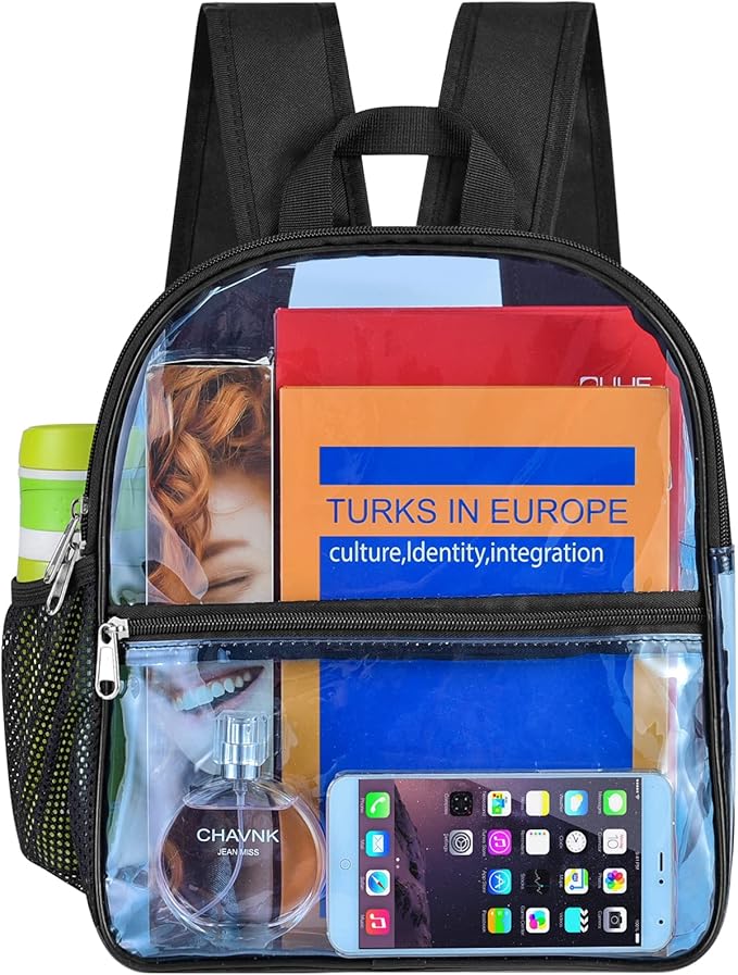 USPECLARE Clear Backpack for Stadium Approved 12×6×12, Water proof Clear Bag for Stadium Events and Concert Work Sport Event