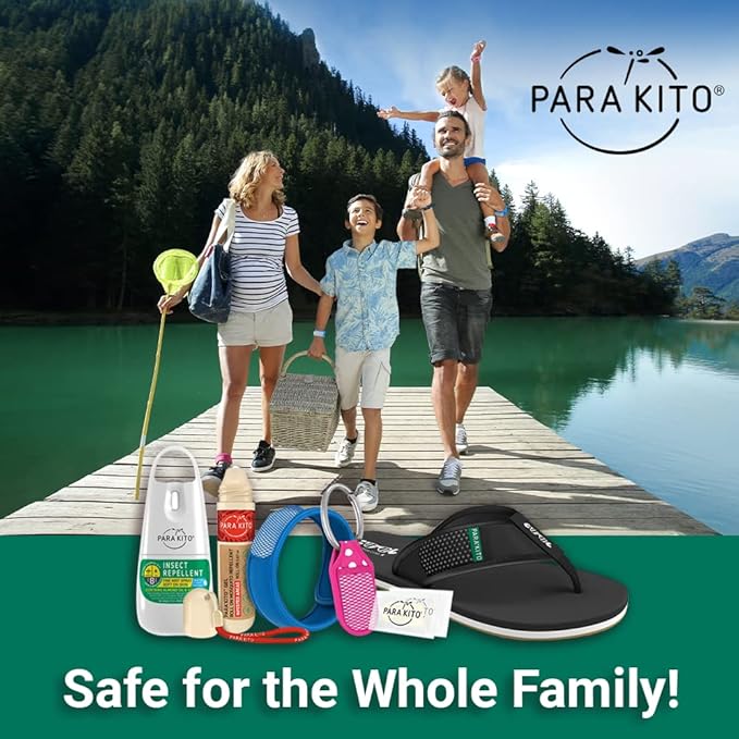 PARA'KITO Mosquito Repellent Bundle - 1 Roll-on | 1 Wristband | 1 Clip (Roll-on + Blue + Camo)