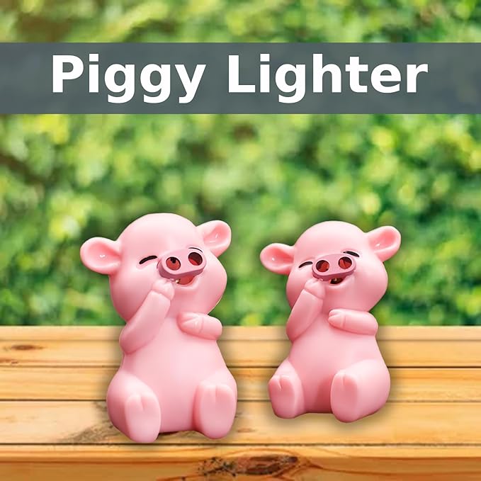 Cute Cartoon Animal Lighter Butane Refill, Pretty Aesthetic, Unique for Women Candles Gifts Camping BBQ (No Butane Fule) (25#)