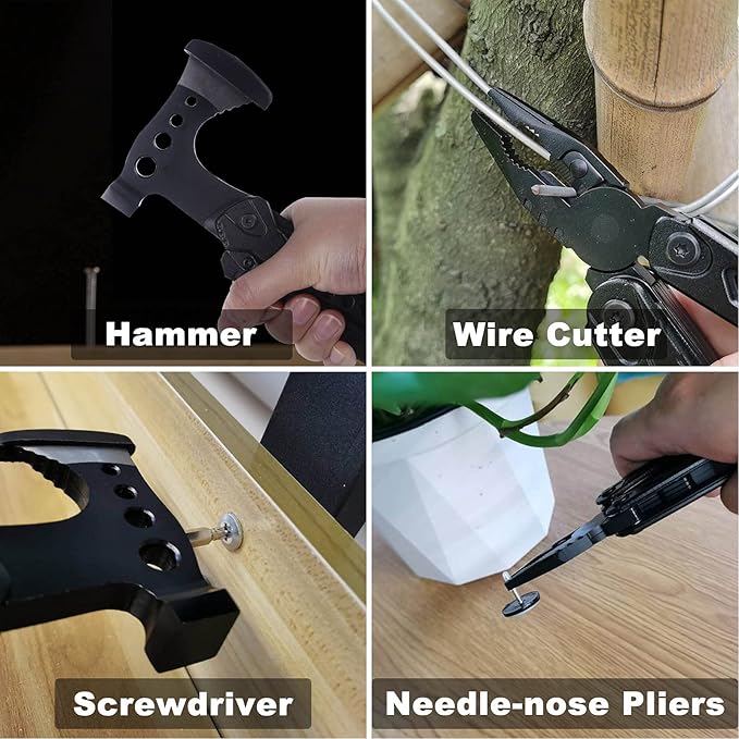 Gifts for Dad from Daughter Son,All in One Survival Tools Axe Hammer Multitool Camping Accessories,Birthday Father's day Christmas Thanksgiving day Gift Ideas for Men Father Him,ATH-702