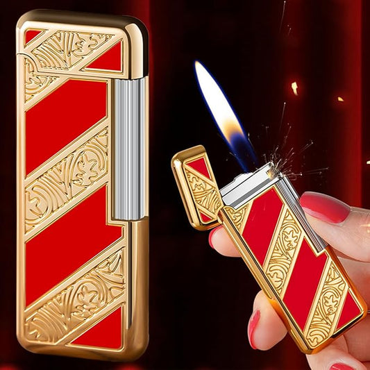 Open Flame Lighters Inflatable Lighters for Camping BBQ Kitchen (Red)