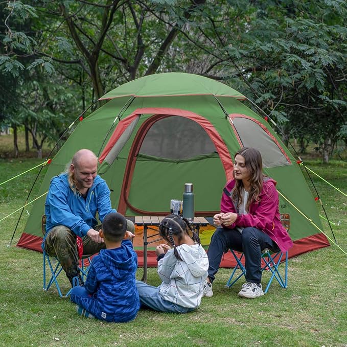 KAZOO Outdoor Camping Tent 2/4 Person Waterproof Camping Tents Easy Setup Two/Four Man Tent Sun Shade 2/3/4 People