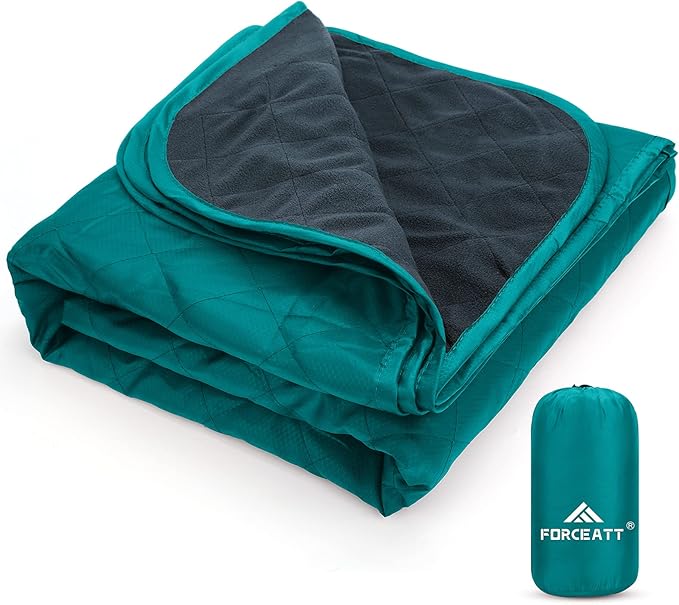 Forceatt Camping Blanket, 79" X 57" Large Outdoor Blanket, Sandproof, Waterproof for Outdoor Festivals, Beaches, Picnics, Stadium,Camping, Parks, Hiking, Travel, Family Suitable for 4 Seasons.