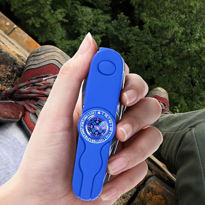 Swiss Eagle Ranger Multi-Tool Pocket Knife with Compass and 30 Tools All in Your Pocket Blue
