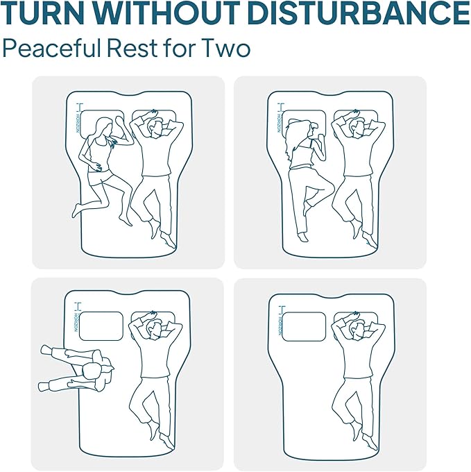 LOSTHORIZON Tesla Camping Air Mattress with Foam, Self Inflating Sleeping Pad, 4.5" Thick, with Air Pump, Model Y