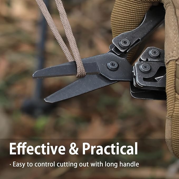 NexTool Heavy Duty Multitool, Spring-Action Multitool Pliers with Pocket Scissors,Replaceable Wire Cutters,Nylon Sheath, Folding Multitool Knife with Safety Lock for Camping Survival Home Repair DIY