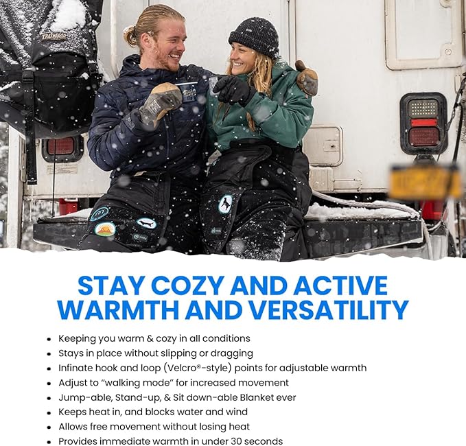 Mozy Wearable & Weatherproof Outdoor Blanket – Lower-Body Thermal Wrap for Superior Warmth