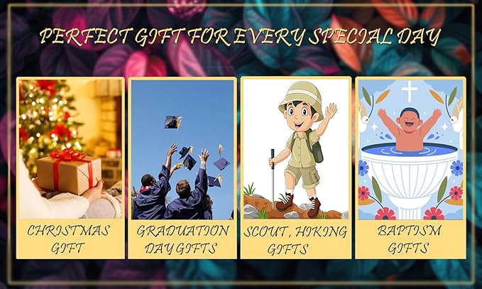 Trust in The Lord with All Your Heart - Proverbs 3: 5-6 Quote Engraved Compass with Wooden Stand, Christian Gift for Men for Women God's Compass Baptism Gifts | Graduation Gifts 2025 | Desk Decor