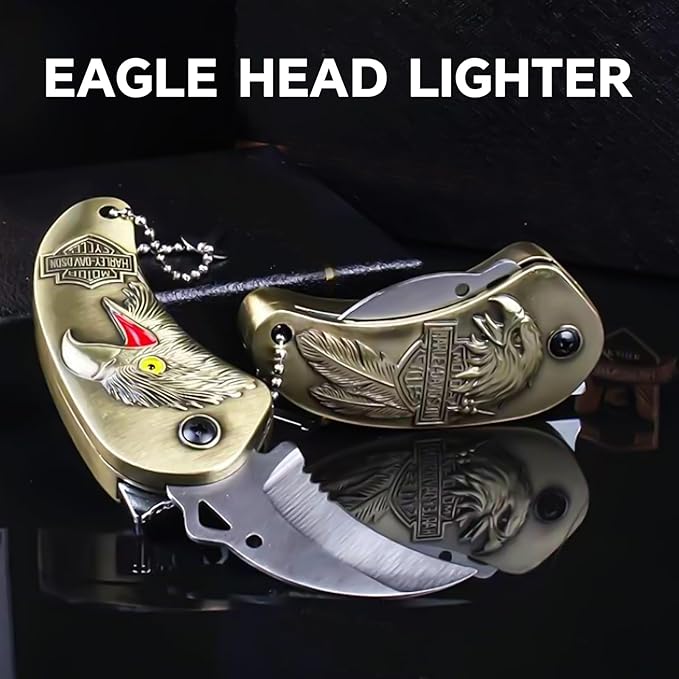 Cool Metal Design Jet Torch Lighter Refillable Butane Novelty Lighter for Gift Fireplace Candle Camping BBQ (Without Gas) (03)