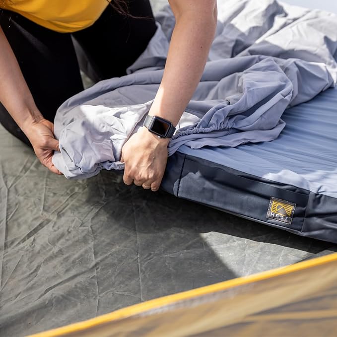 HEST Dually - Portable Camping Mattress, Enhanced Memory Foam, Double Mattress, Sleeps Two