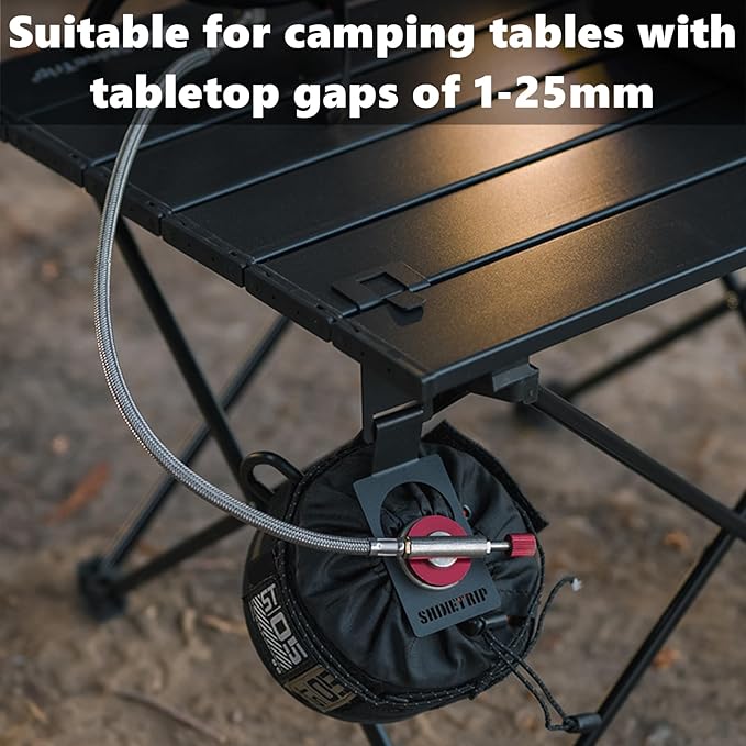 Gas Canister Hanging Hook Stainless Steel Butane Fuel Gas Tank Hanger Clip Isobutane Fuel Canister Hanging Rack for IGT Camping Table, Lightweight Backpack Camping Stove Accessories