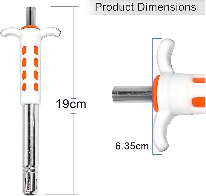 Easy Grip Stainless Steel Regular Gas Lighters for Gas Stoves, Restaurants & Kitchen Use (Orange)-2 Pack