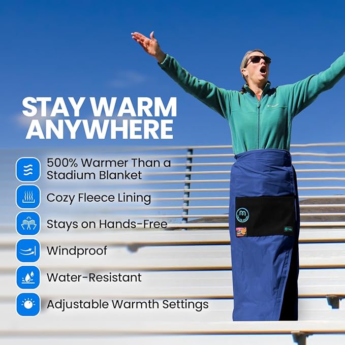Mozy Wearable & Weatherproof Outdoor Blanket – Lower-Body Thermal Wrap for Superior Warmth