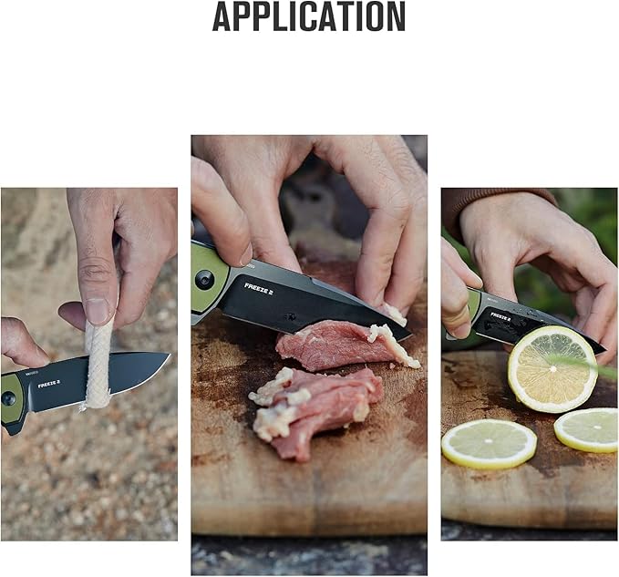 OKNIFE Freeze 2 EDC Folding Knife, Pocket Knife for Men 154CM Steel Blade Liner Lock Outdoor Knives Camping, Hiking (OD Green)