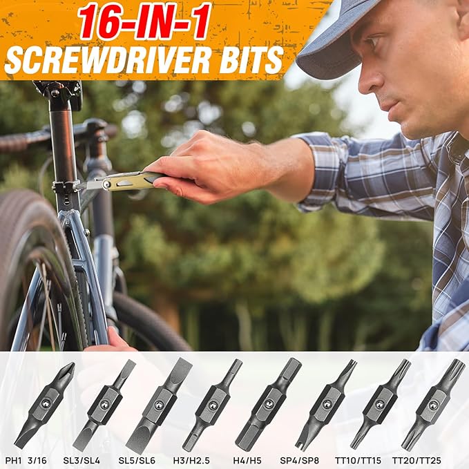 BIBURY Multitool Pliers, 31-in-1 Stainless Steel Multi Tool with Replaceable Wire Cutters and Saw, Foldable Heavy-duty Multitool Set with Scissors and Screwdriver for Hiking Camping Survival Repair