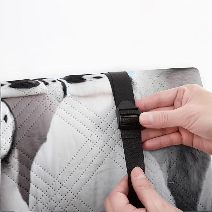 Outdoor Picnic Blanket Portable Ultrasonic Waterproof Picnic Mat 3D Penguins Printed Camping Beach Mat for Sand and Wet Grass Hiking (3D Penguins L)