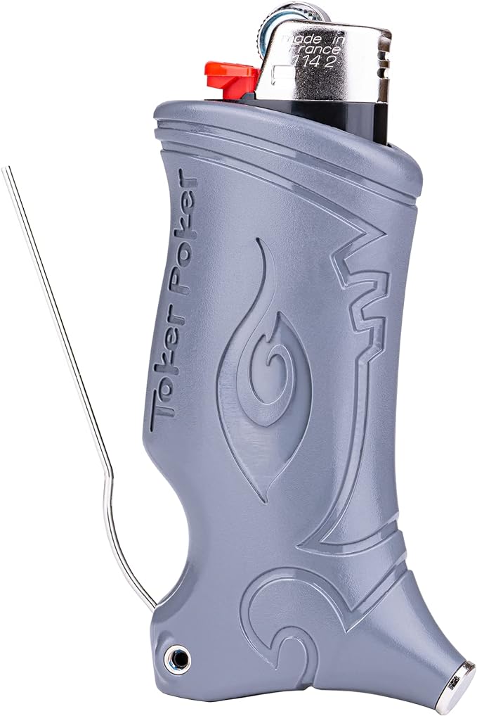 Toker Poker - Bic Lighter Case Multi Tool 2.0 - Grey, All Inclusive Tool for Camping and Other