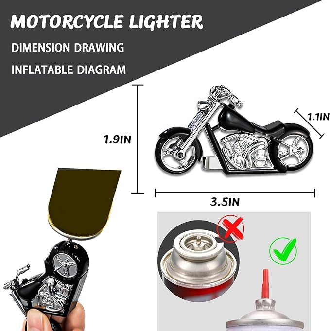 Funny Mini Car Lighter, Refillable Torch Lighter, Unique Gifts for Men Candle Lighter Camping Hiking Accessories Gear(No Butane Fuel) (#6)