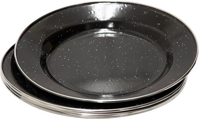 Stansport 24-Piece Enamel Camping Tableware Set