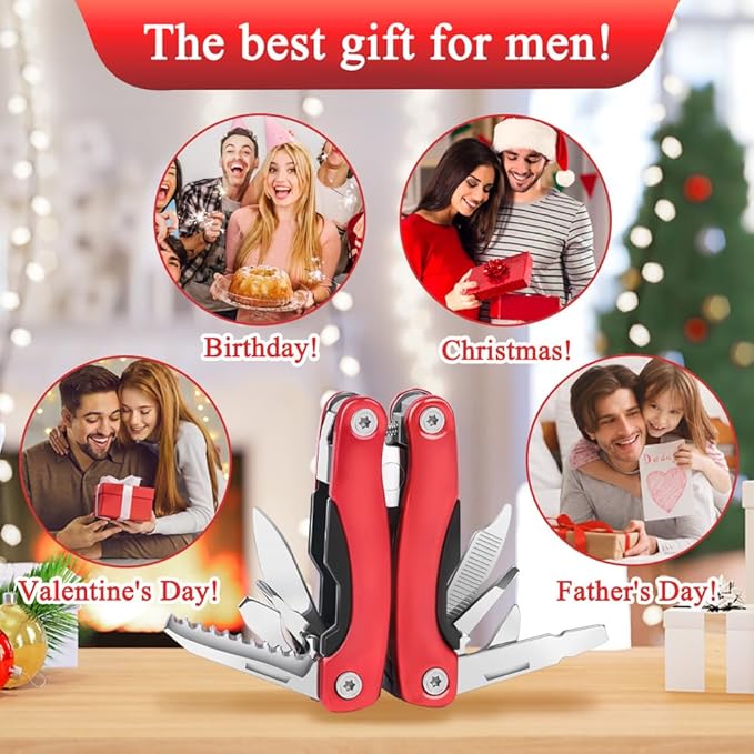 Outdoor Portable Mini Multi Multitool plier, Gift for Men - Ideal Gift for Dad、Brother or Boyfriend – Hiking, Bike Outdoor Tools、Camping,、Survival Multitool.