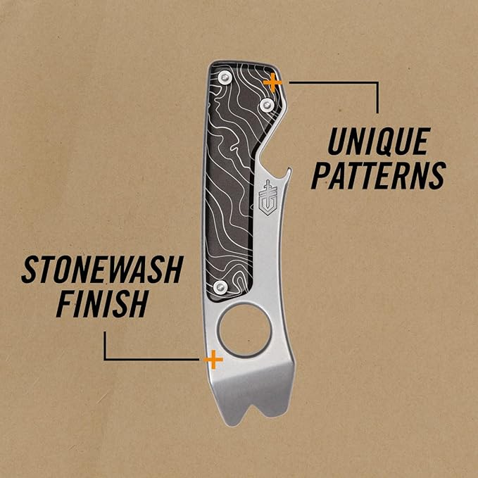 Gerber Gear Chonk 6-in-1 Multi-tool - Pry Bar, Wire Stripper, Nail Puller - EDC Gear and Equipment - Aluminum