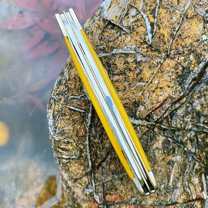 Watchman Trapper Pocket Knife – Dual Stainless Steel Blades Slip Joint Knife Folding Pocket Knife with Authentic bone handle scales (yellow)