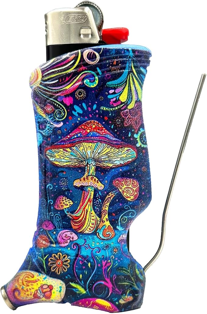 Toker Poker - Bic Lighter Case Multi Tool, Night Time Design, All Inclusive Tool for Camping and Other