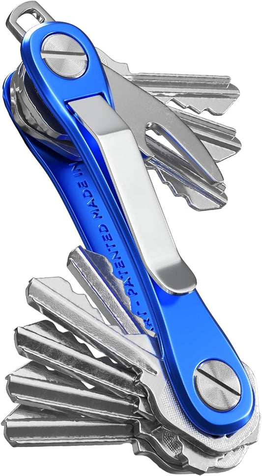 KeySmart Rugged Key Organizer for Men - Compact Multi-Tool Key Holder with Bottle Opener and Pocket Clip (Up to 14 Keys)