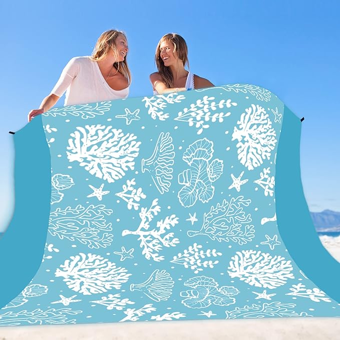 AISPARKY Beach Blanket Waterproof Sandproof Extra Large Beach Mat Quick Drying Outdoor Picnic Durable Portable Blanket for Travel Camping Hiking Beach Festival Picnic