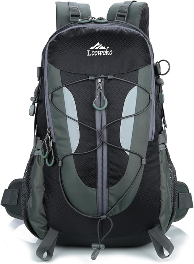Loowoko Hiking Backpack, 40L Water Resistant Camping Backpack for Men & Women, Lightweight Travel Daypack Bag