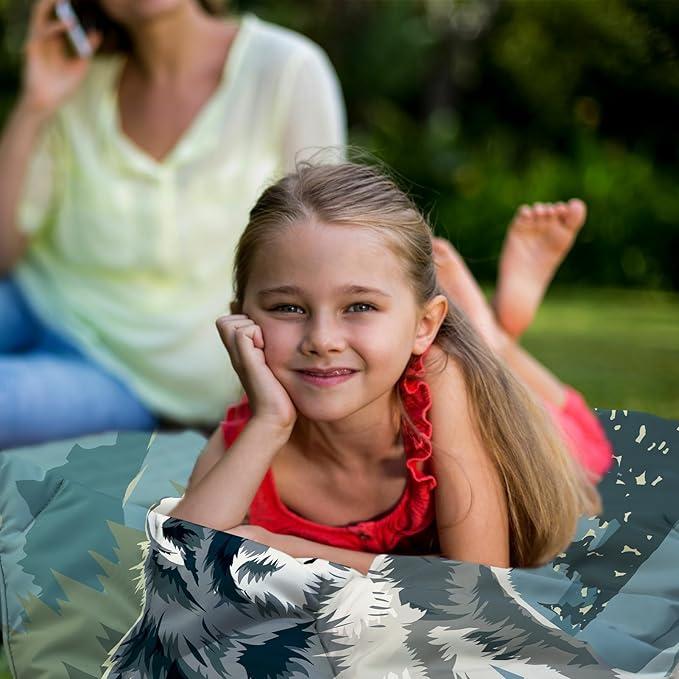 Outdoor Puffy Camping Blanket, Lightweight Windproof Warm Stadium Blanket, Packable Travel Camping Quilt for Cold Weather,Hiking, Backpacking,Sleeping, Hammock, Adventure 56"x 40"