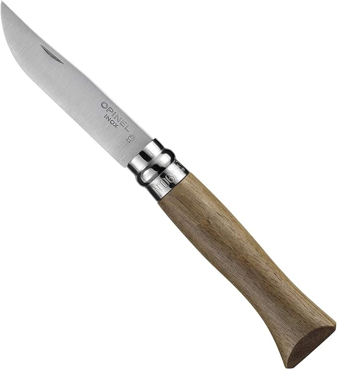 Opinel No6 Stainless Steel Folding Pocket Knife – Premium Wood Handles