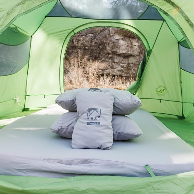 HEST Dually - Portable Camping Mattress, Enhanced Memory Foam, Double Mattress, Sleeps Two