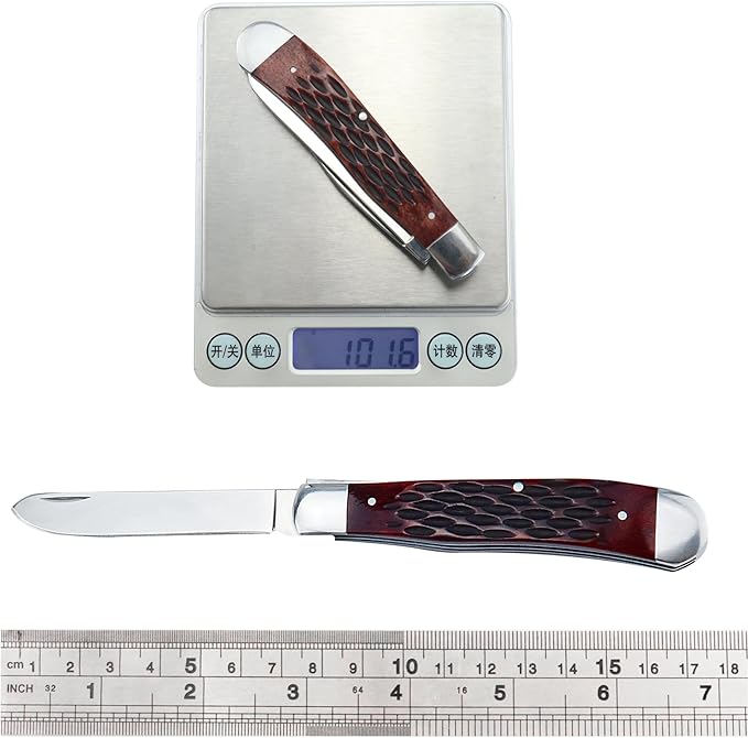 ALBATROSS Traditional Stainless steel Folding Pocket Knives with 2 Blades, FK060 (Brown)