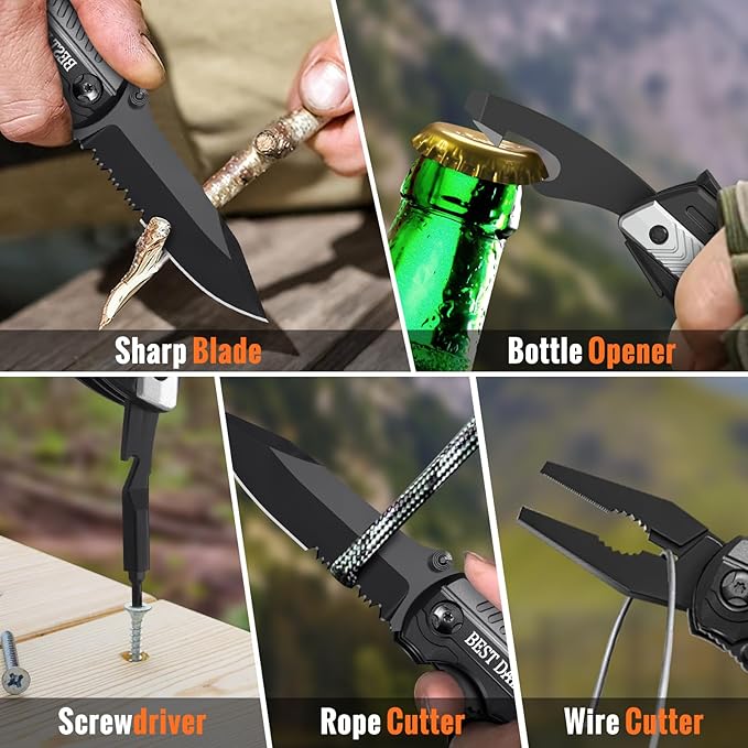 WEARXI Gifts for Dad, Stocking Stuffers Gifts for Men, Multitool Pocket Knife Dad Gifts, Gifts for Men Who Have Everything, Birthday Gifts for Men, Mens Gifts for Christmas (Dad Gifts Special Version)