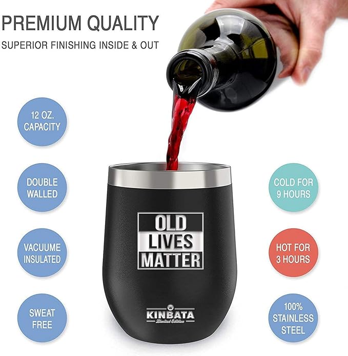 Birthday Gifts for Dad-Fathers Day Best Gifts for Dad from Daughter,Wife,son Gifts for Men Who Wants Nothing Best Presents for Dad 12OZ Black Old