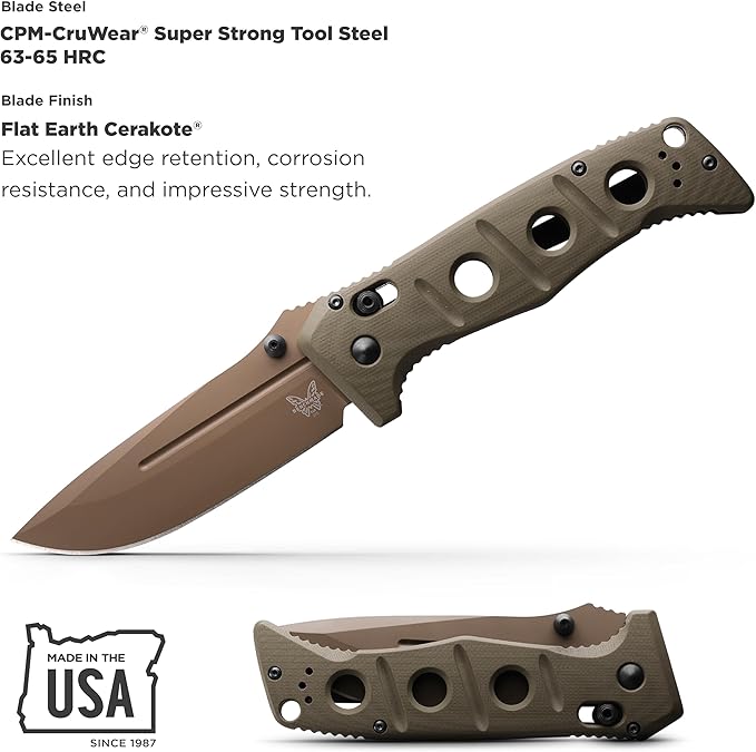 Benchmade - Adamas 275 Tactical Knife with Olive Drab G11 Handle (275FE-2)