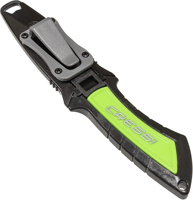 Cressi Short Blade Knife for Scuba Diving and Spearfishing with Quick-Release Sheath & Hose Holder - Lima: designed in Italy