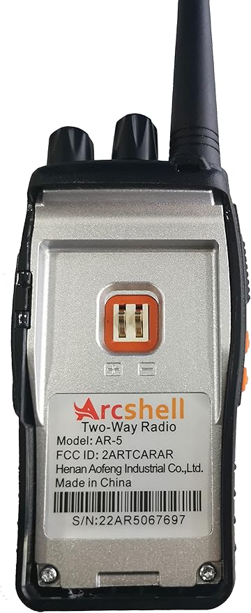 Rechargeable Long Range Two-Way Radios with Earpiece 5 Pack Arcshell AR-5 Walkie Talkies Li-ion Battery and Charger Included (5 Pack)