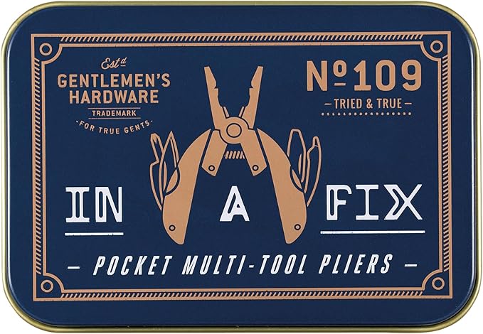 Gentlemen's Hardware - 5-in-1 Titanium Pocket Pliers Multi-Tool, Great for Camping & Hiking, Versatile, Compact & Convenient